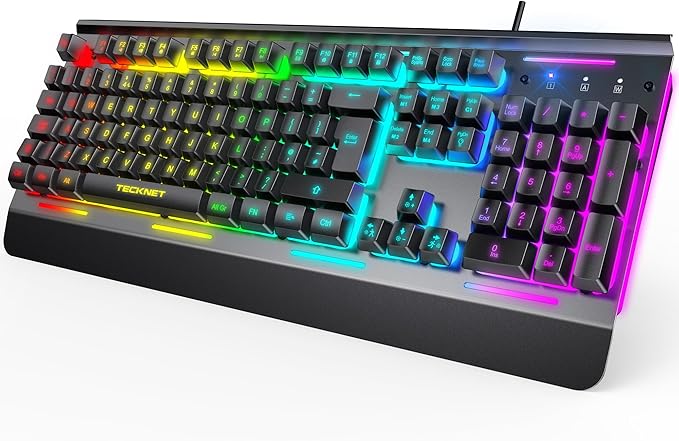TECKNET RGB Gaming Keyboard UK Layout