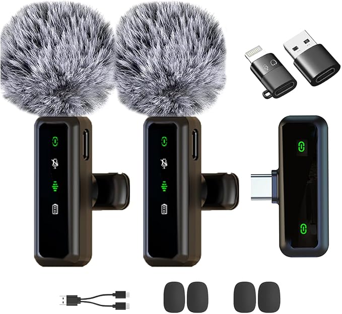 Wireless Lavalier Microphone for iPhone, Android & iPad